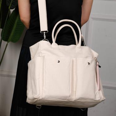 2020 new Japanese fashion all cotton canvas large capacity women's slant straddle bag, portable single shoulder bag, Mommy bag