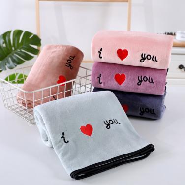 Manufacturer wholesales new type microfiber towel, soft and absorbent I love you couple face wash towel 35 * 75cm 113