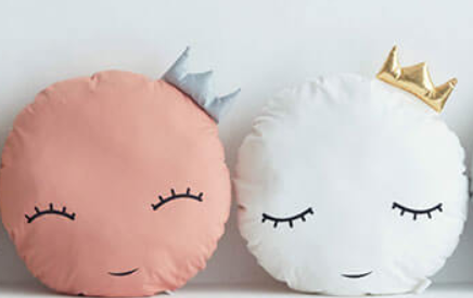 Hot cartoon embroidery expression bag round sofa emoji cushion cover pillow cover