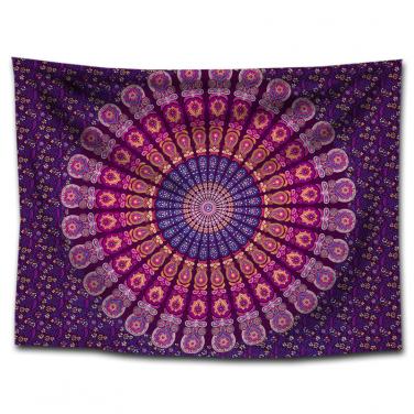 Custom Design Tapestry Psychedelic Wolf Wall Hangings Printed Mandala Tapestry Decoration Tapestry