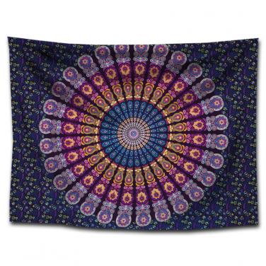 2022 New design Custom fabric Polyester India Hippie Decoration Indian Wall Hanging Mandala Tapestry For Living Room