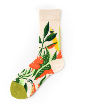 High Quality Wholesale Happy Sock Women Men Funny New Design Combed Avocado Comfortable Stock Socks