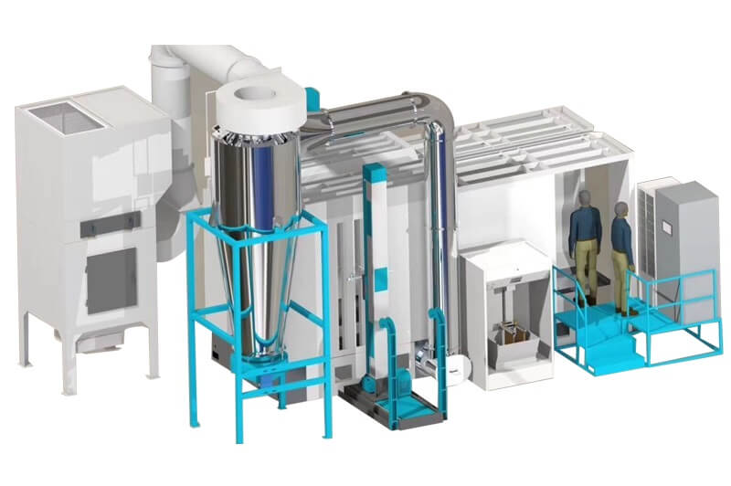 Cyclone Booth Automatic Cyclone Powder Coating Booth System