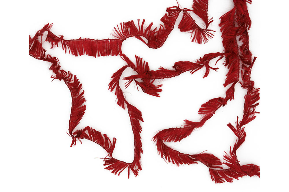 CK001-polyester yarn&feather yarn