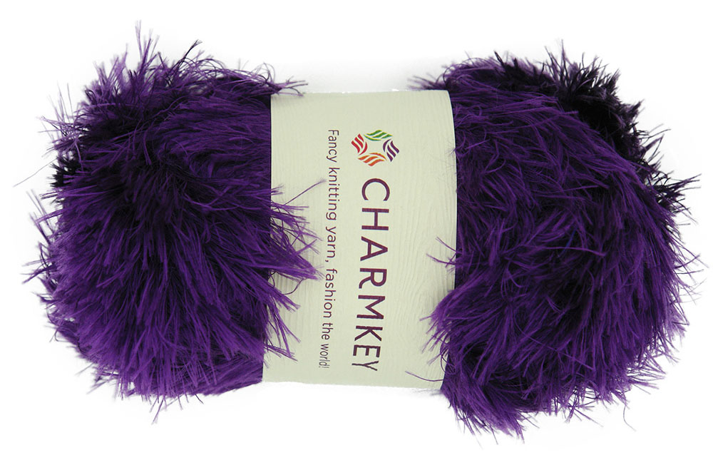 CK004-polyester yarn&feather yarn