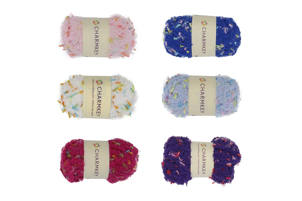 CK176-polyester yarn&feather yarn&melange yarn