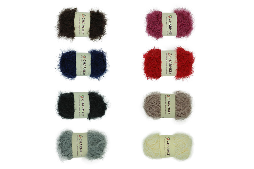 CK228-nylon yarn&feather yarn