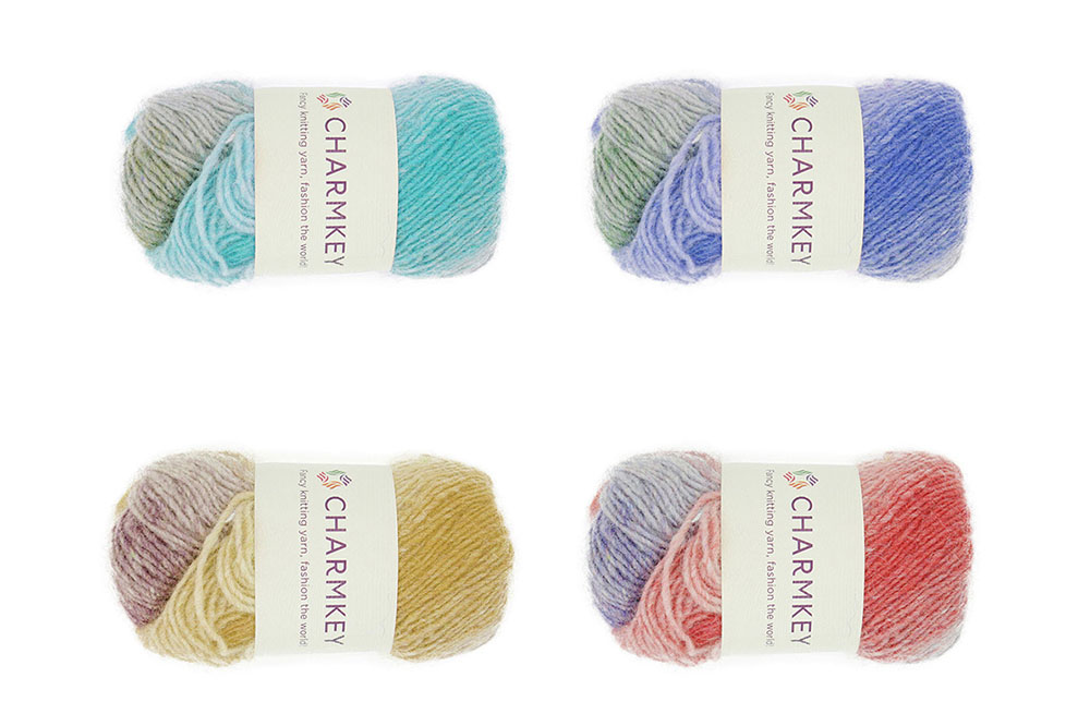 CK811-mohair wool blended yarn&Rainbow color yarn