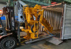 knuckle boom marine crane has been packed