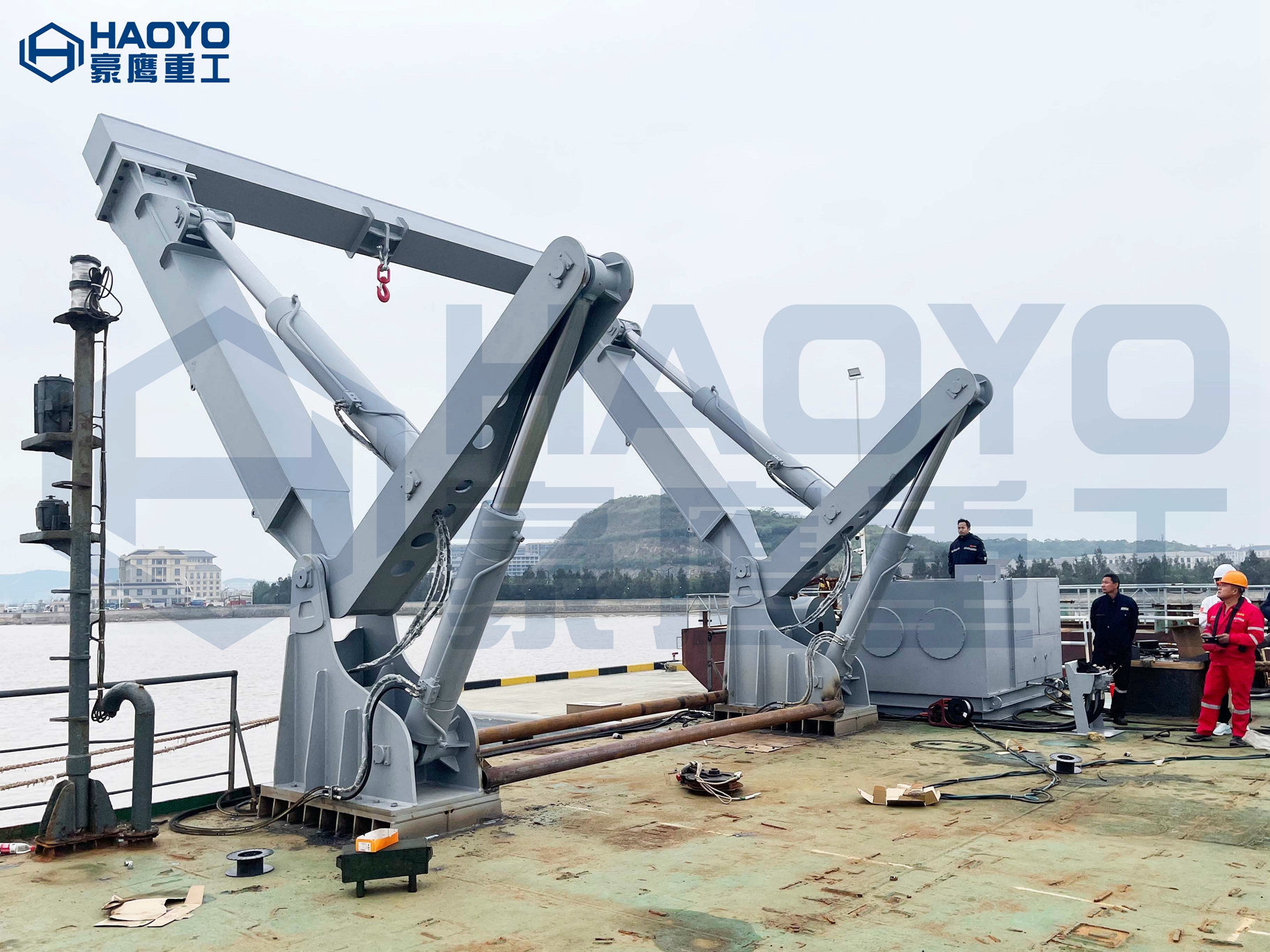 Installation and Test of Hydraulic A frame Crane