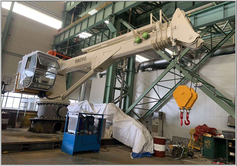 Experienced supplier of telescopic marine crane,offshore crane,marine crane Telescopic Tube Jib Boom Excavator Clam Shell