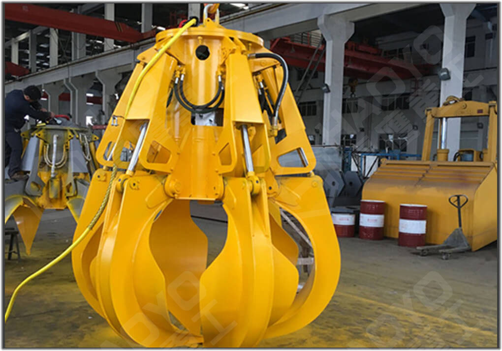WASTE LOADING ORANGE PEEL HYDRAULIC GRAB