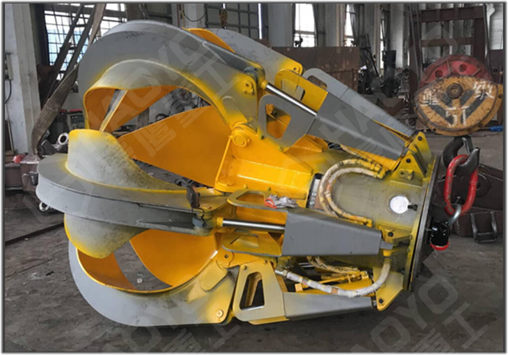WASTE LOADING ORANGE PEEL HYDRAULIC GRAB