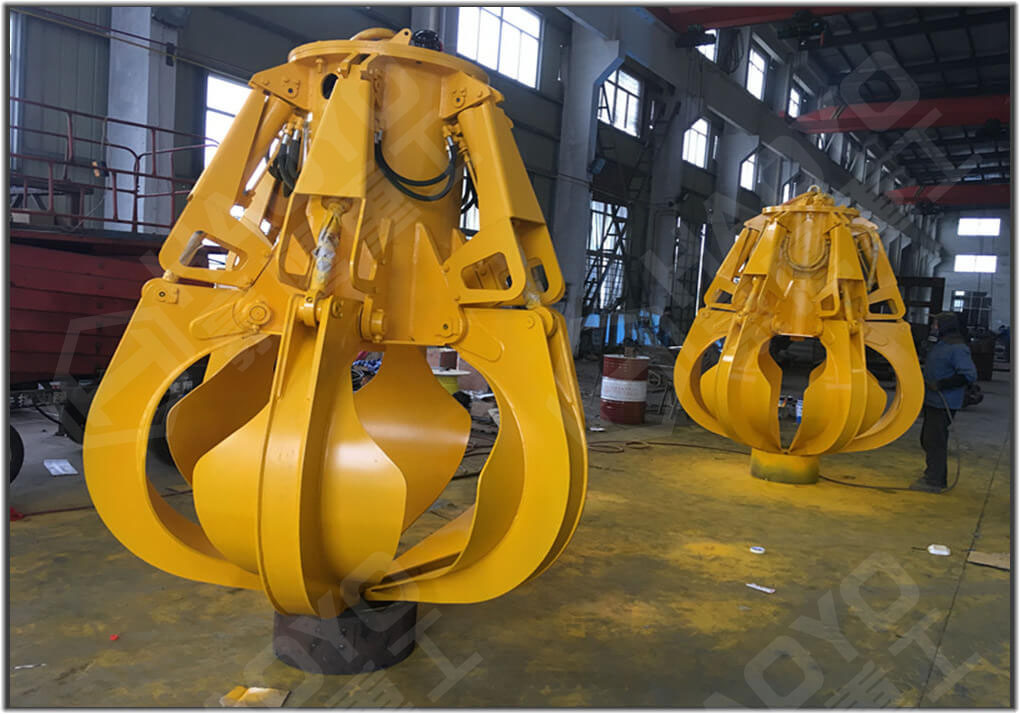 WASTE LOADING ORANGE PEEL HYDRAULIC GRAB