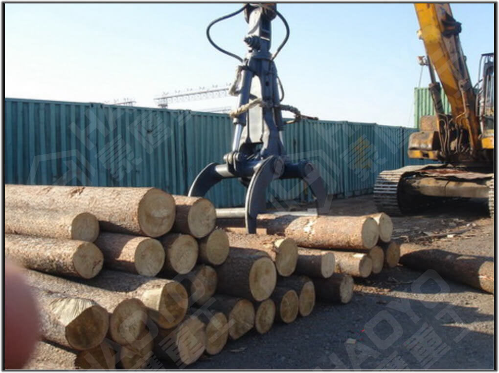 TIMBER LOG EXCAVATOR GRAB