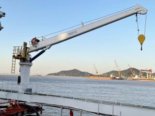 10T 12M FIXED BOOM MARINE CRANE