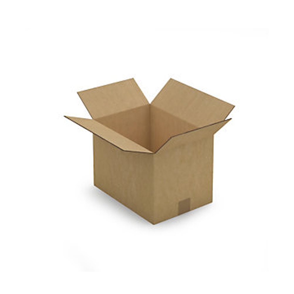 Plain brown corrugated paper storage box