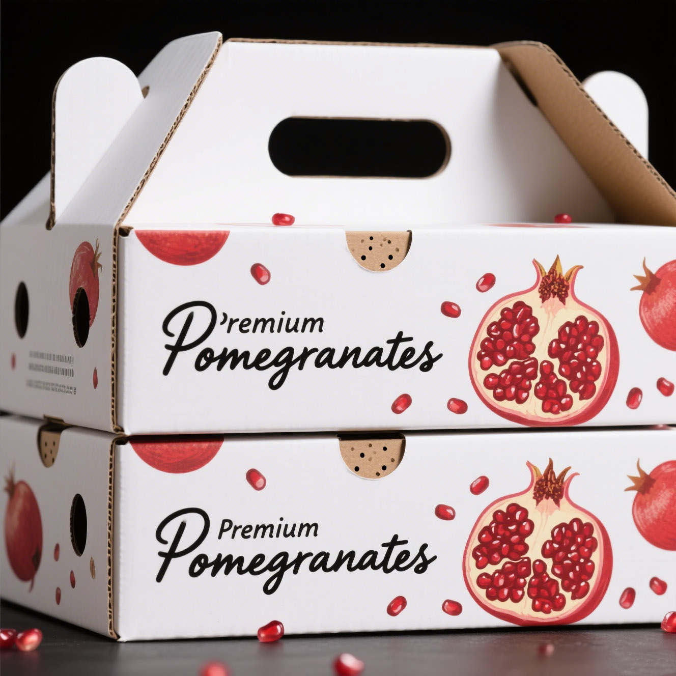 Pomegranates packaging box