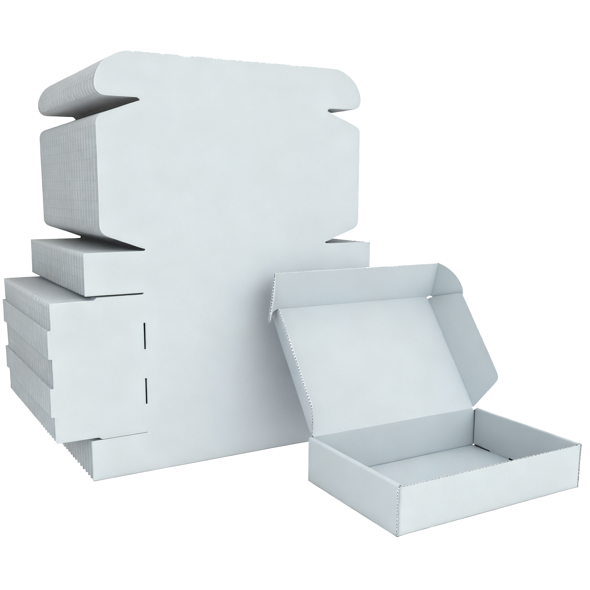 Flat pack shipping boxes