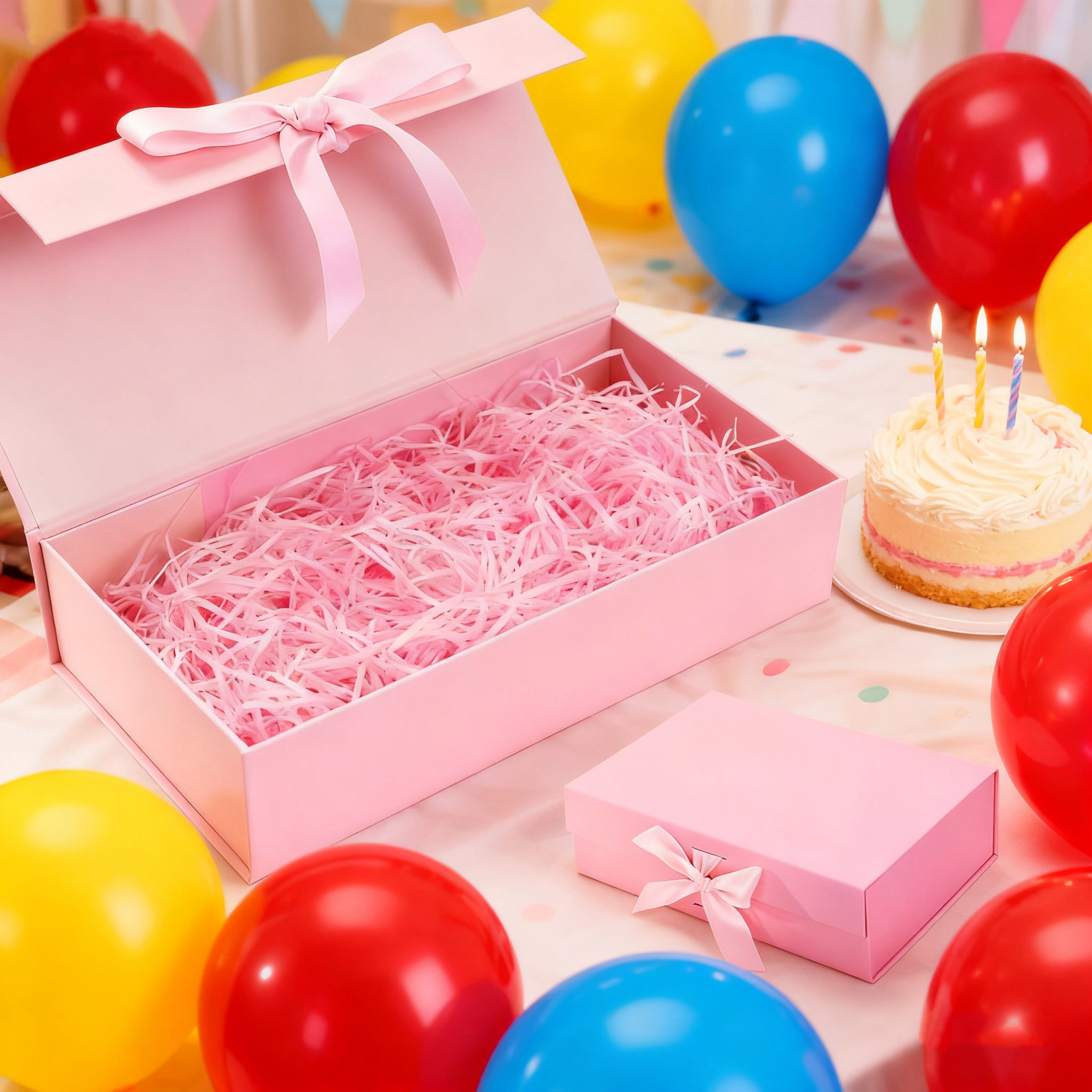 Pink Magnetic Luxury Folders Recyclable Paperboard Gift box