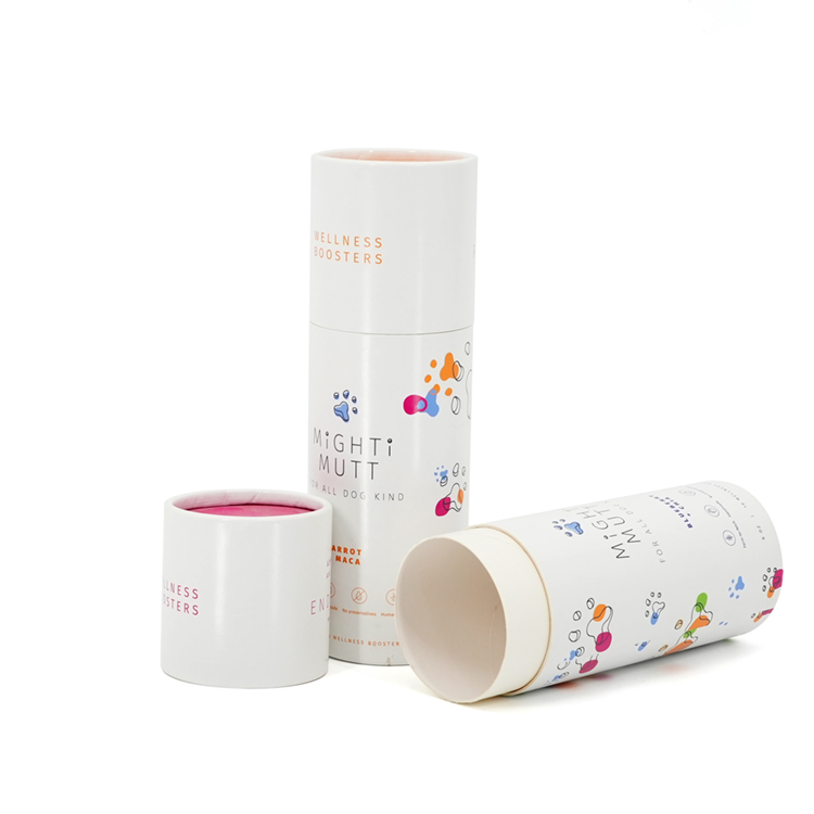 White Cardboard Round Paper Tube Cylinder