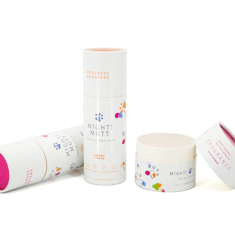 White Cardboard Round Paper Tube Cylinder