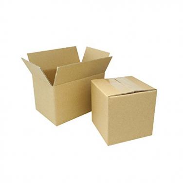 Plain brown corrugated paper storage box
