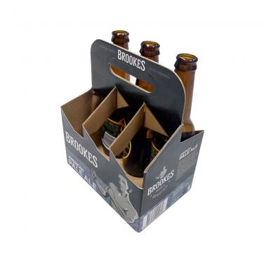Custom Printing 6 Pack Bottles Corrugated Wine Carrier Box