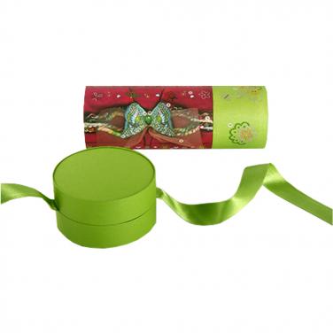 Candy cylinder packing box with ribbon