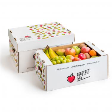 Custom logo printed corrugated fruit packing box