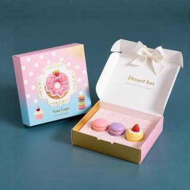 Donut Macaron Paper Packaging Boxes