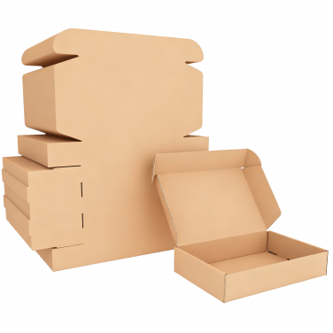 Flat pack shipping boxes