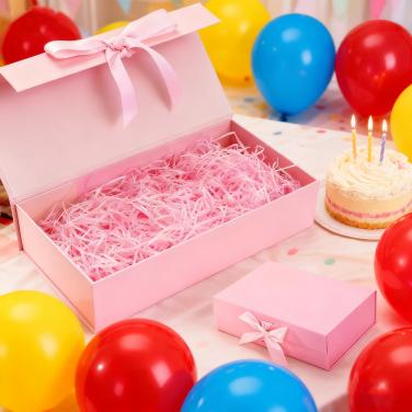 Pink Magnetic Luxury Folders Recyclable Paperboard Gift box