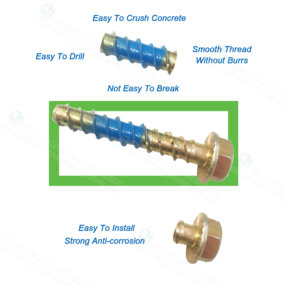 JM Hardware® Concrete Bolt/ Screw Anchor/ Confast Screw/ Masonry Screw/ Consert Screw/ Wedge Bolt