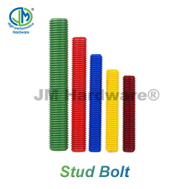 JM Hardware® B8/B8M PTFE(Teflon)/ Xylan ANSI B18.2.1 A193 Stud Bolt/ Rod with A194 Heavy Hexagon Nut Fasteners