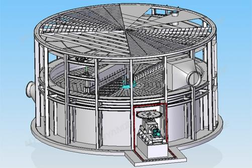 Torre circular de fermentación anaerobia