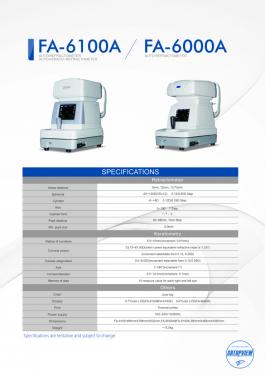 FA-6000A auto refractor