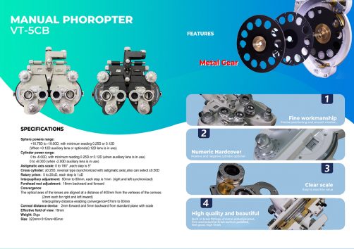 VT-5CB manual phoropter