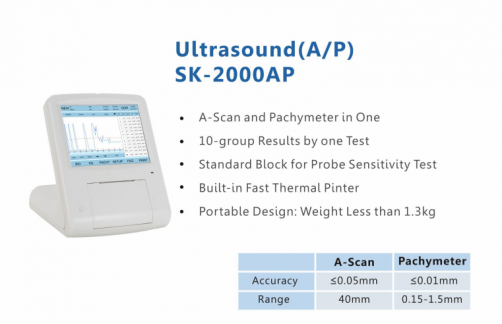 sk-2000a ophthalmic ultrasound a scan biometer pachymeter