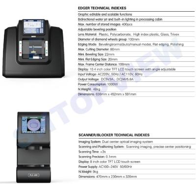 3D Ophthalmic Instrument PLE-6800 Auto Lens Edger Automatic Optical Machine