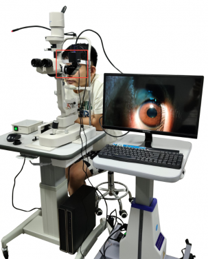 NV-4K-3   SL-4 /LS-540 Beam Splitter Camera Adaptor for Slit Lamp