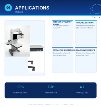 c-150/150b combined table for optics