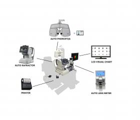 Complete set of optometry equipment for sale  KFZD6000/rk-600/lm-900/k215/printer/IPAD and stand