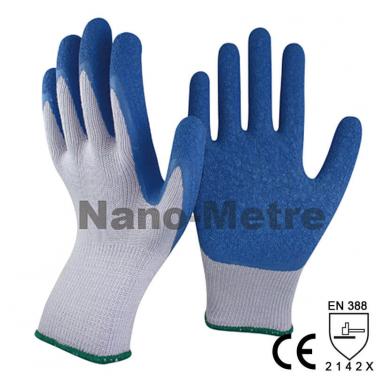10 Gauge Cotton/Poly Knit Coated Latex Palm Glove -NM10902-GR/B