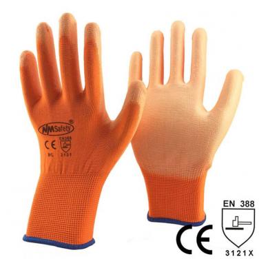 Orange Polyester Kint Garden Work Glove- PU1350P-OR