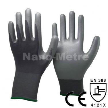 Grey Nitrile Dipping Nylon Palm Glove - NY1350-GR