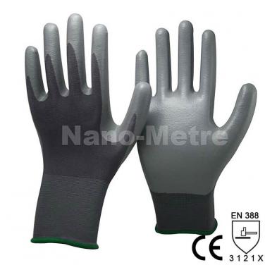 Grey Nitrile Dipping Polyester Construction Glove- NY1350P-GR