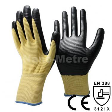 Yellow Nitrile Auto-Assembly Work Glove -NY1350U3P-Y/BLK