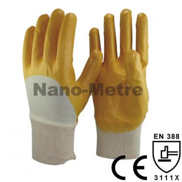Cheap Yellow Nitrile 3/4 Dipped Chemical Work glove - NBR1260-Y