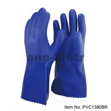 Long Blue PVC Gauntlet - PVC1380-BR
